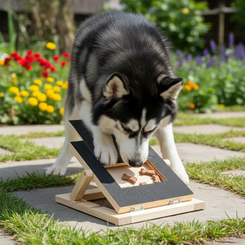 Grooming - Dog being brushed and groomed