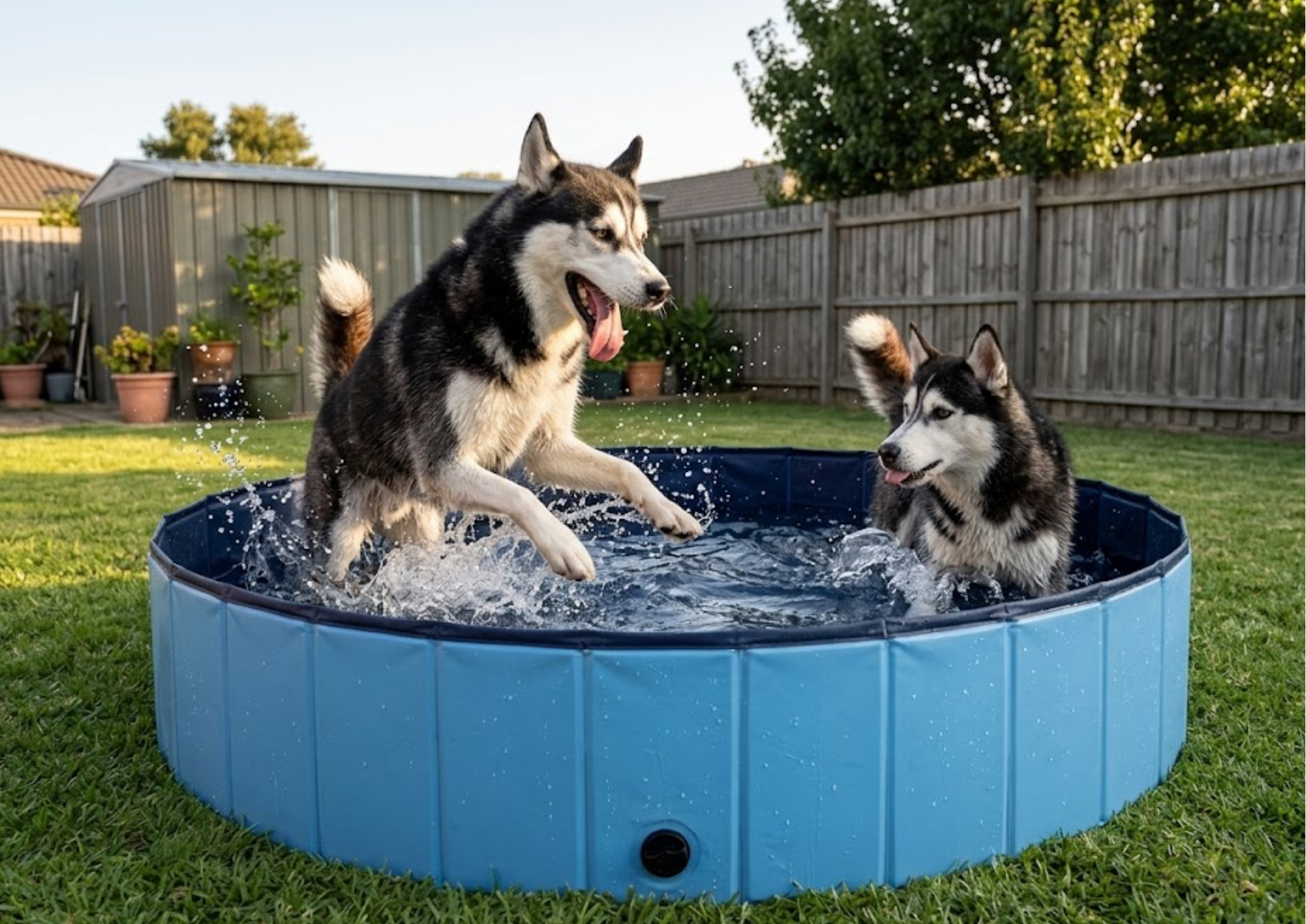 Foldable Dog Pool — Portable Splash Pool for Outdoor Bath and Play