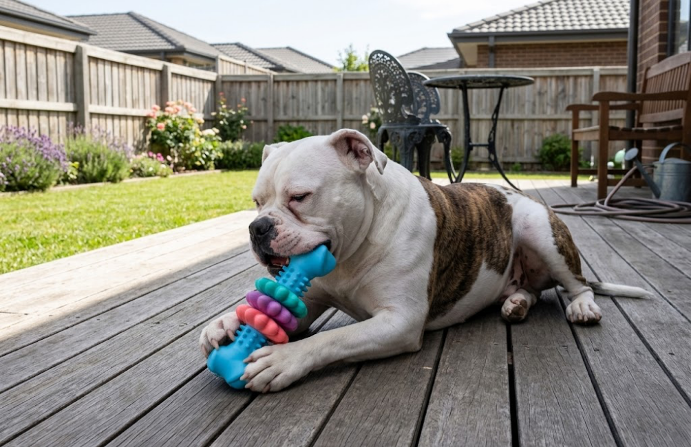 Indestructible Dog Bone Chew Toy — TPR Bite-Resistant Teething Toy for Aggressive Chewers
