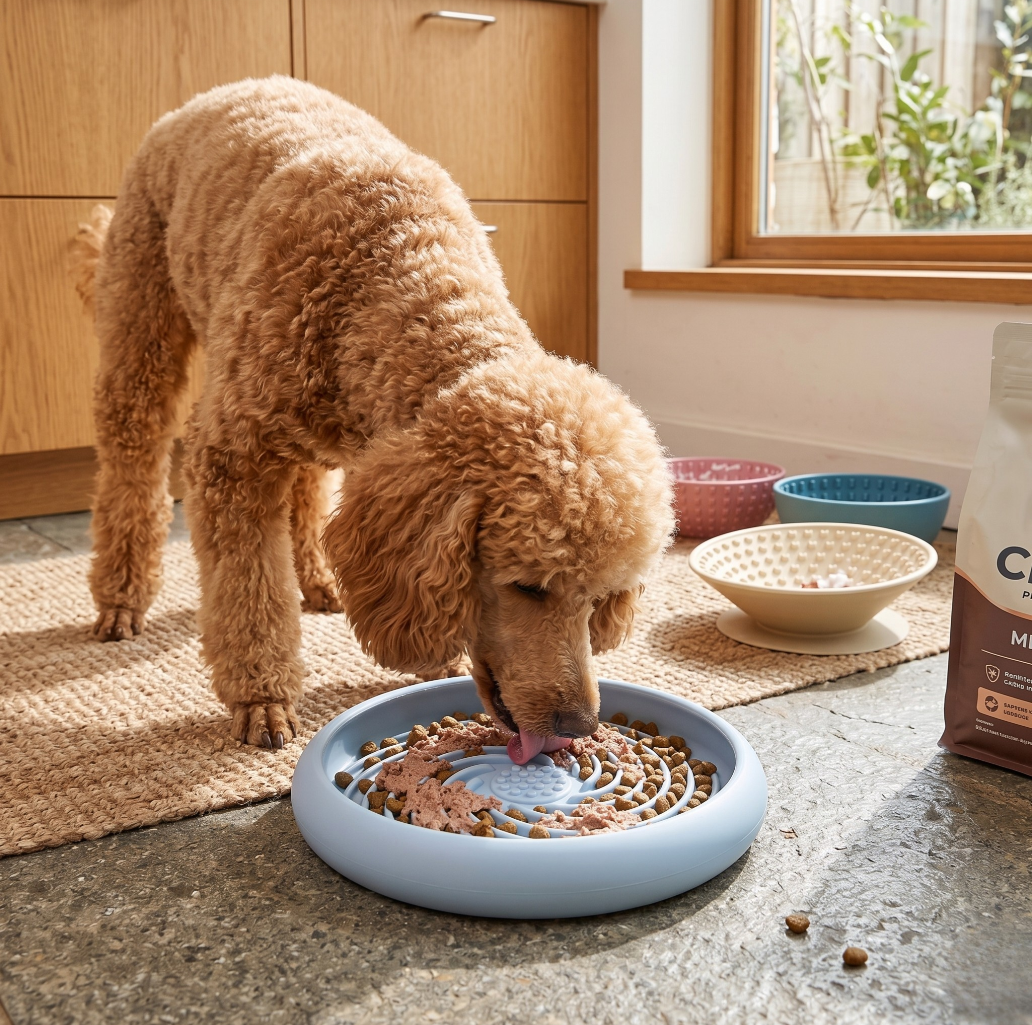 Slow Feeder Dog Bowl Lick Mat — Calming Anti-Gulping Mat for Dogs