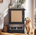 Elevated Dog Feeding Station with Storage Cabinet — Raised Bowls for Small and Large Dogs